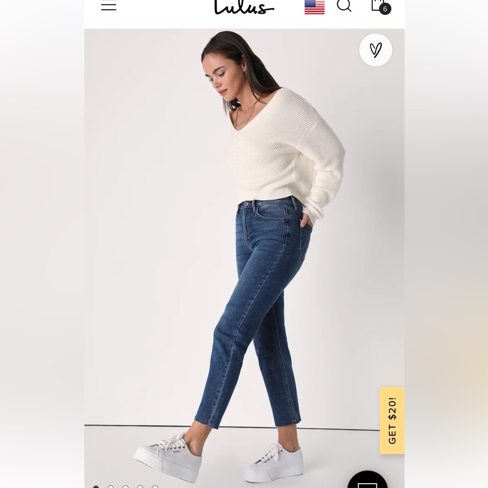 Lulus | JUST USA High Rise Straight leg jeans